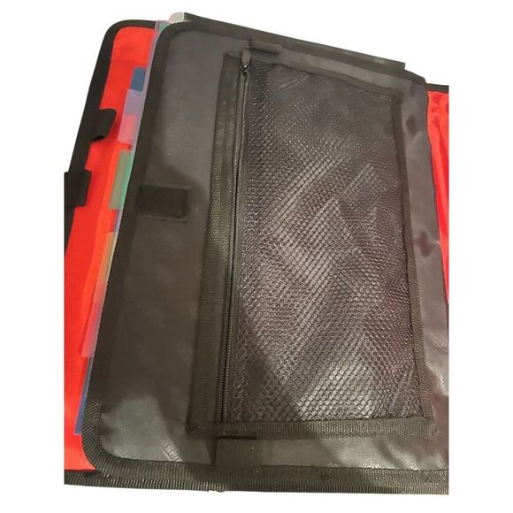 Case-It Red & Black Daily Use Binder with Mesh Pocket - Picture 6 of 7